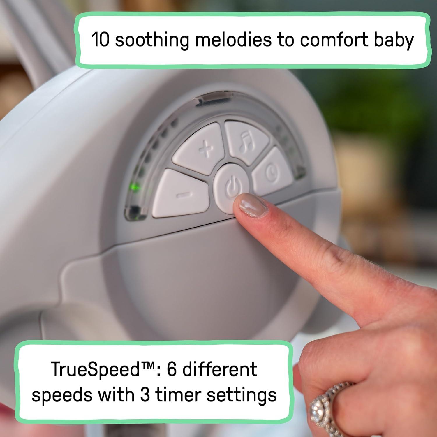 imageIngenuity Soothe n Delight Compact Portable 6Speed Plush Baby Swing with Music Folds Easy 09 Months 620 lbs Cozy KingdomEndless Bloom