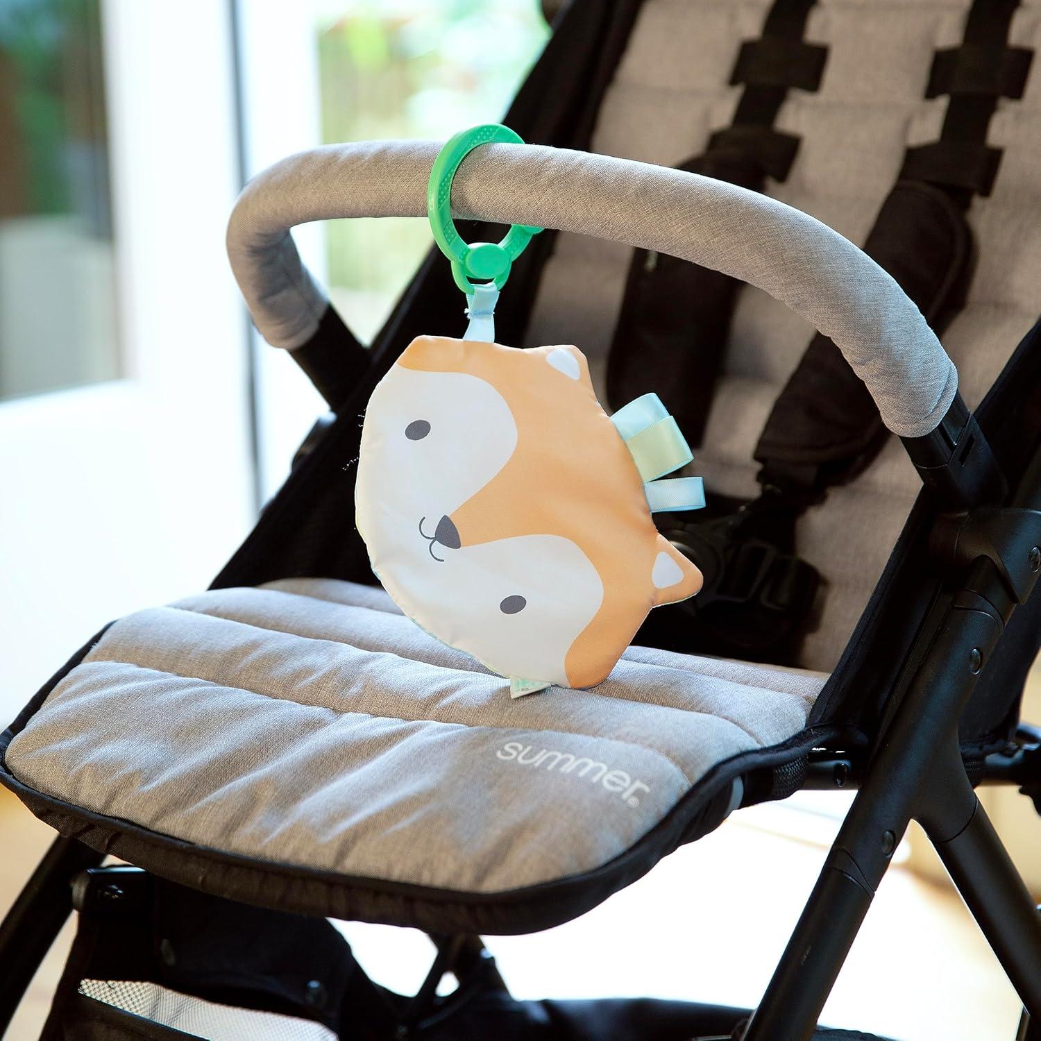 imageIngenuity ity by Ingenuity Crinklet Fox Crinkle Toy for Newborn and Up Satin Ribbon Tags CLink Attachment Unisex  KittKitt the Fox