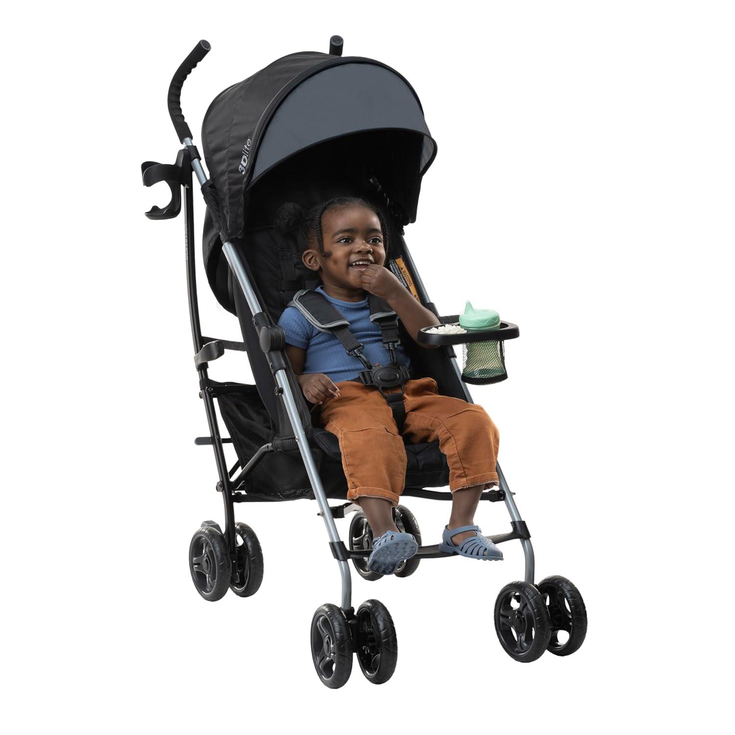 imageSummer Infant Ingenuity 3Dlite Convenience Stroller GrayLightweight Stroller with Aluminum Frame Large Seat Area 4 Position Recline Extra Large Storage Basket Infant Stroller for Travel ampamp MoreDark Gray