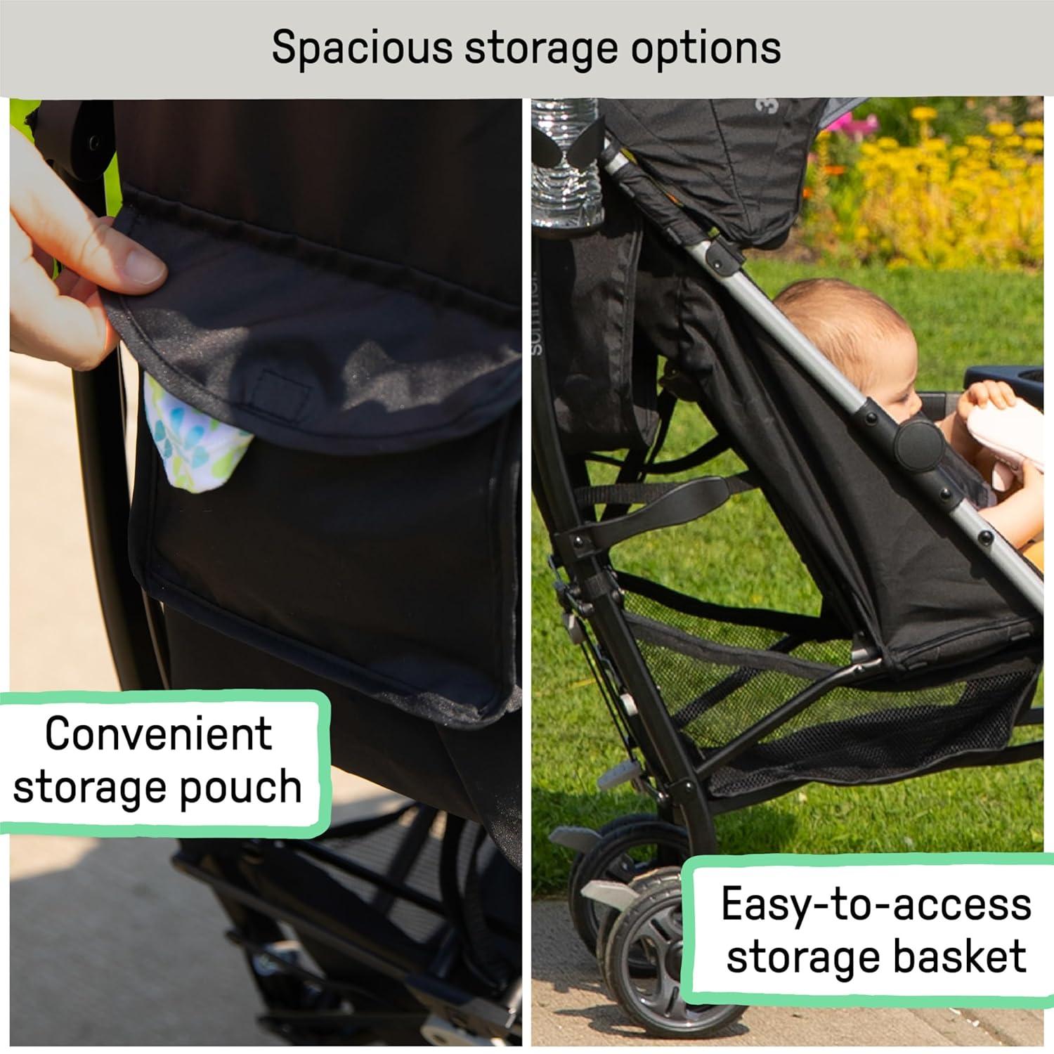 imageSummer Infant Ingenuity 3Dlite Convenience Stroller GrayLightweight Stroller with Aluminum Frame Large Seat Area 4 Position Recline Extra Large Storage Basket Infant Stroller for Travel ampamp MoreDark Gray