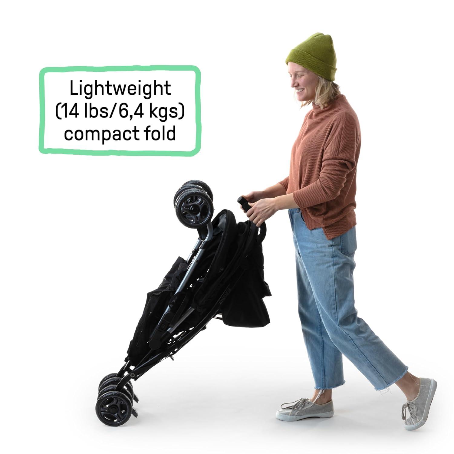 imageSummer Infant Ingenuity 3Dlite Convenience Stroller GrayLightweight Stroller with Aluminum Frame Large Seat Area 4 Position Recline Extra Large Storage Basket Infant Stroller for Travel ampamp MoreDark Gray
