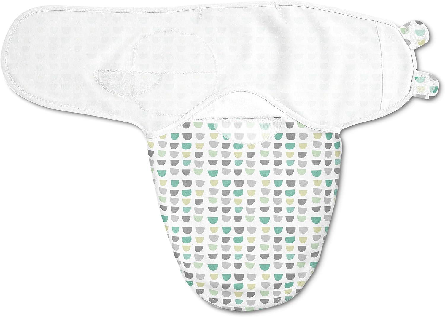 imageSwaddleMe by Ingenuity Easy Change Baby Swaddle in Size SmallMedium 03 Months 714 Pounds 3Pack with Easy Change Zipper Snow LeopardGum Drops