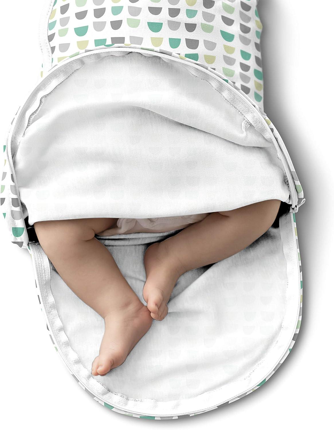 imageSwaddleMe by Ingenuity Easy Change Baby Swaddle in Size SmallMedium 03 Months 714 Pounds 3Pack with Easy Change Zipper Snow LeopardGum Drops