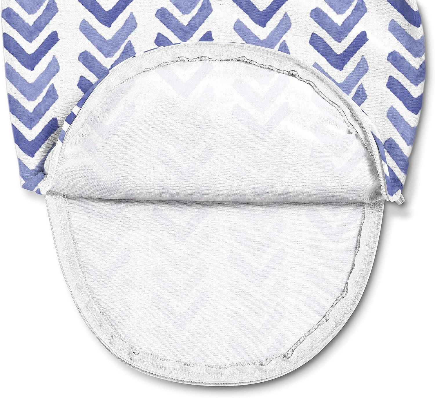 imageSwaddleMe by Ingenuity Easy Change Baby Swaddle in Size SmallMedium 03 Months 714 Pounds 3Pack with Easy Change Zipper Snow LeopardWatercolor Indigo