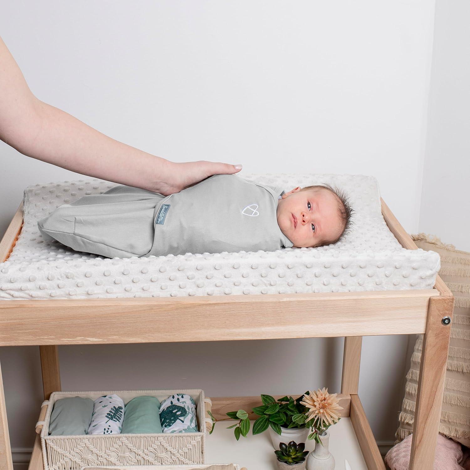 imageSwaddleMe by Ingenuity Original Swaddle Size SmallMedium For Ages 03 Months 714 Pounds Up to 26 Inches Long 3Pack Baby Swaddle Blanket WrapTropical Dino