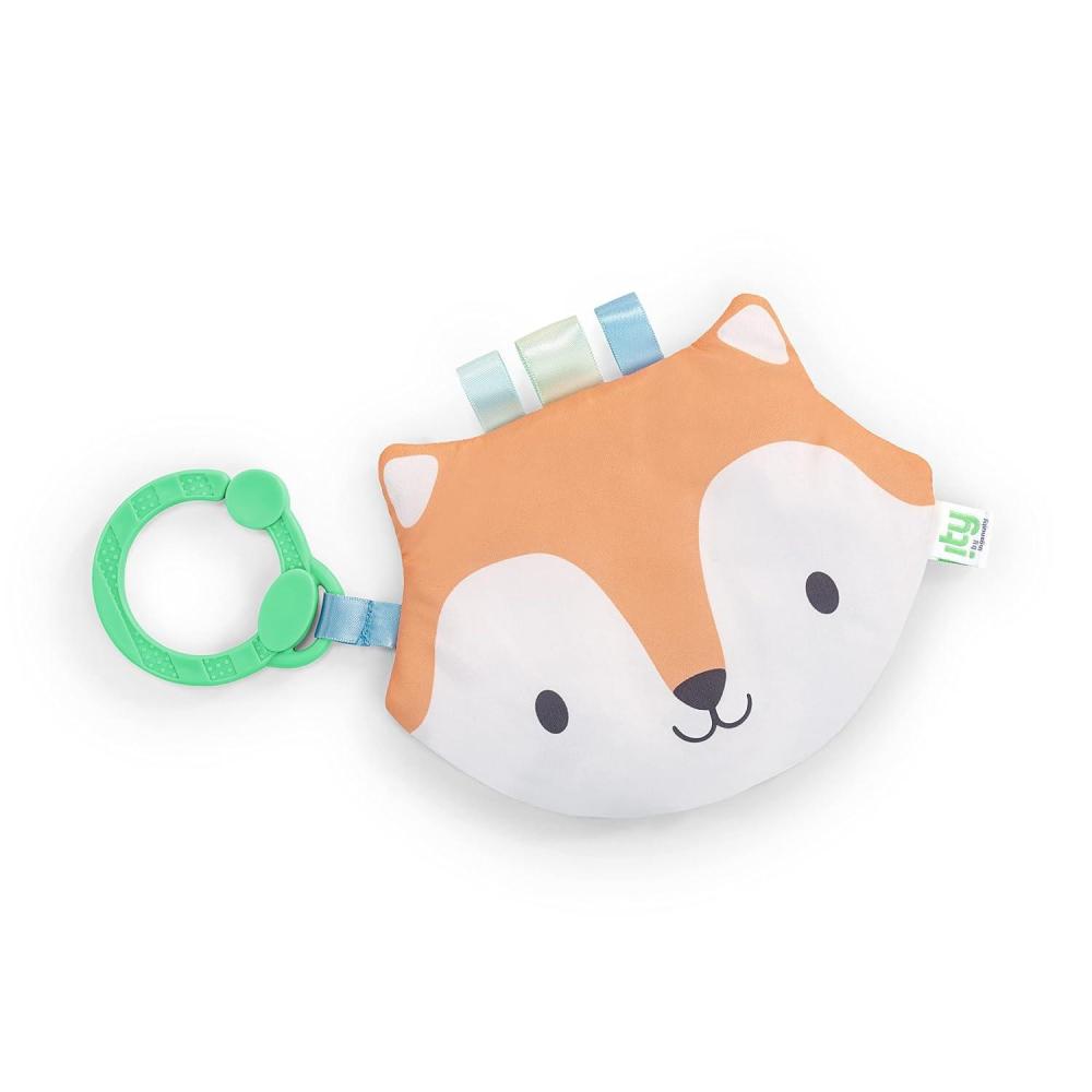 imageIngenuity ity by Ingenuity Crinklet Fox Crinkle Toy for Newborn and Up Satin Ribbon Tags CLink Attachment Unisex  KittKitt the Fox