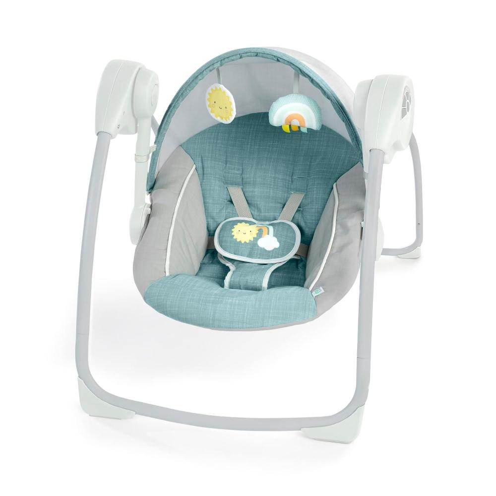imageIngenuity ity by Ingenuity Swingity Swing EasyFold Portable Baby Swing 09 Months Up to 20 lbs GojiSun Valley Canopy Swing