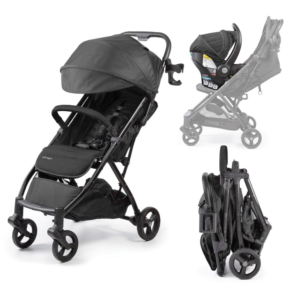 imageSummer Infant Ingenuity 3Dquickclose CS Compact Fold Stroller Lightweight Stroller with Oversized Canopy ExtraLarge Storage and Compact Fold Deep OceanBlack