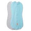imageSwaddleMe by Ingenuity Compression Baby Swaddle Pod in Velboa TwoWay Zipper for Easy Diaper Changes Improves Sleep ampamp Calms Startle Reflex 02 Months 10 TOG 2Pack  Clouds ampamp StarsDino Jam
