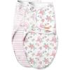 imageSwaddleMe by Ingenuity Easy Change Baby Swaddle in Size SmallMedium 03 Months 714 Pounds 3Pack with Easy Change Zipper  Snow LeopardWater Color Floral