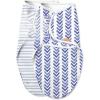 imageSwaddleMe by Ingenuity Easy Change Baby Swaddle in Size SmallMedium 03 Months 714 Pounds 3Pack with Easy Change Zipper  Snow LeopardWatercolor Indigo