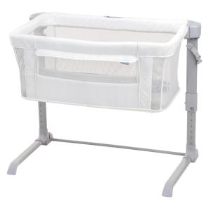 Ingenuity Dream & Grow Bedside Baby Bassinet 2-Mode Crib 0-12 Months, Adjustable Height – Tesse(White)