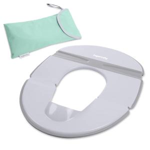 Ingenuity Ready Set Go Potty Training Toilet, Removable Bowl, Non-Skid Bottom, Wide Stable Base, Age 18 Months & Up, White & Grey(Foldaway Potty)