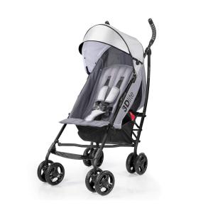Summer Infant Ingenuity 3Dlite Convenience Stroller, Gray–Lightweight Stroller with Aluminum Frame, Large Seat Area, 4 Position Recline, Extra Large Storage Basket – Infant Stroller for Travel & More(Grey)