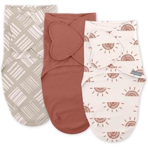 SwaddleMe by Ingenuity Original Swaddle, Size Small/Medium, For Ages 0-3 Months, 7-14 Pounds, Up to 26 Inches Long, 3-Pack Baby Swaddle Blanket Wrap(Rising Sun)