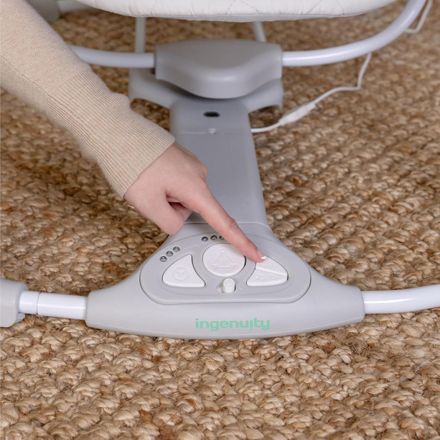 imageIngenuity ConvertMe 2in1 Compact Portable Automatic Baby Swing ampamp Infant Seat BatterySaving Vibrations Nature Sounds 09 Months 620 lbs WimberlyCozy Spot