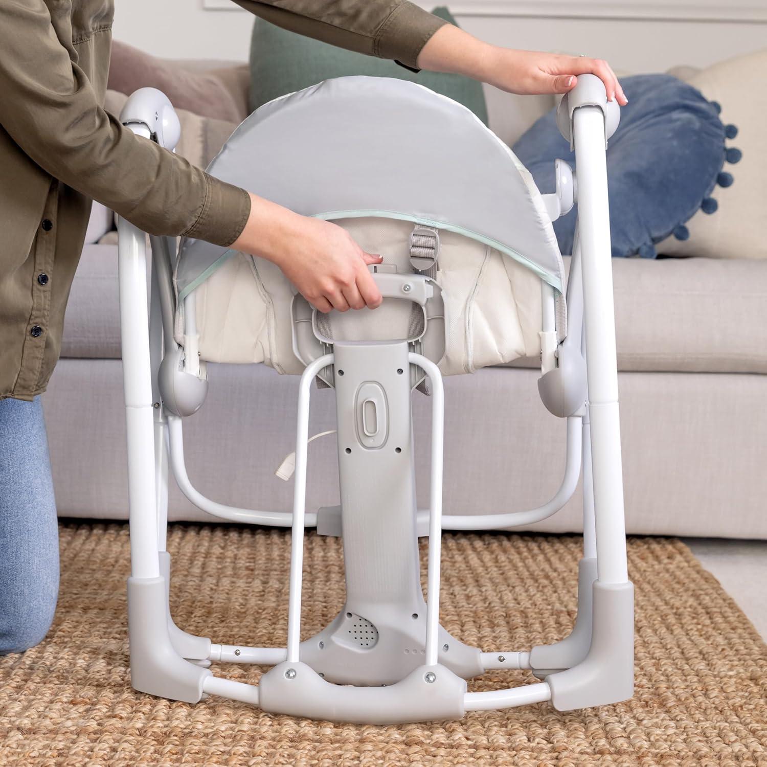 imageIngenuity ConvertMe 2in1 Compact Portable Automatic Baby Swing ampamp Infant Seat BatterySaving Vibrations Nature Sounds 09 Months 620 lbs WimberlyCozy Spot