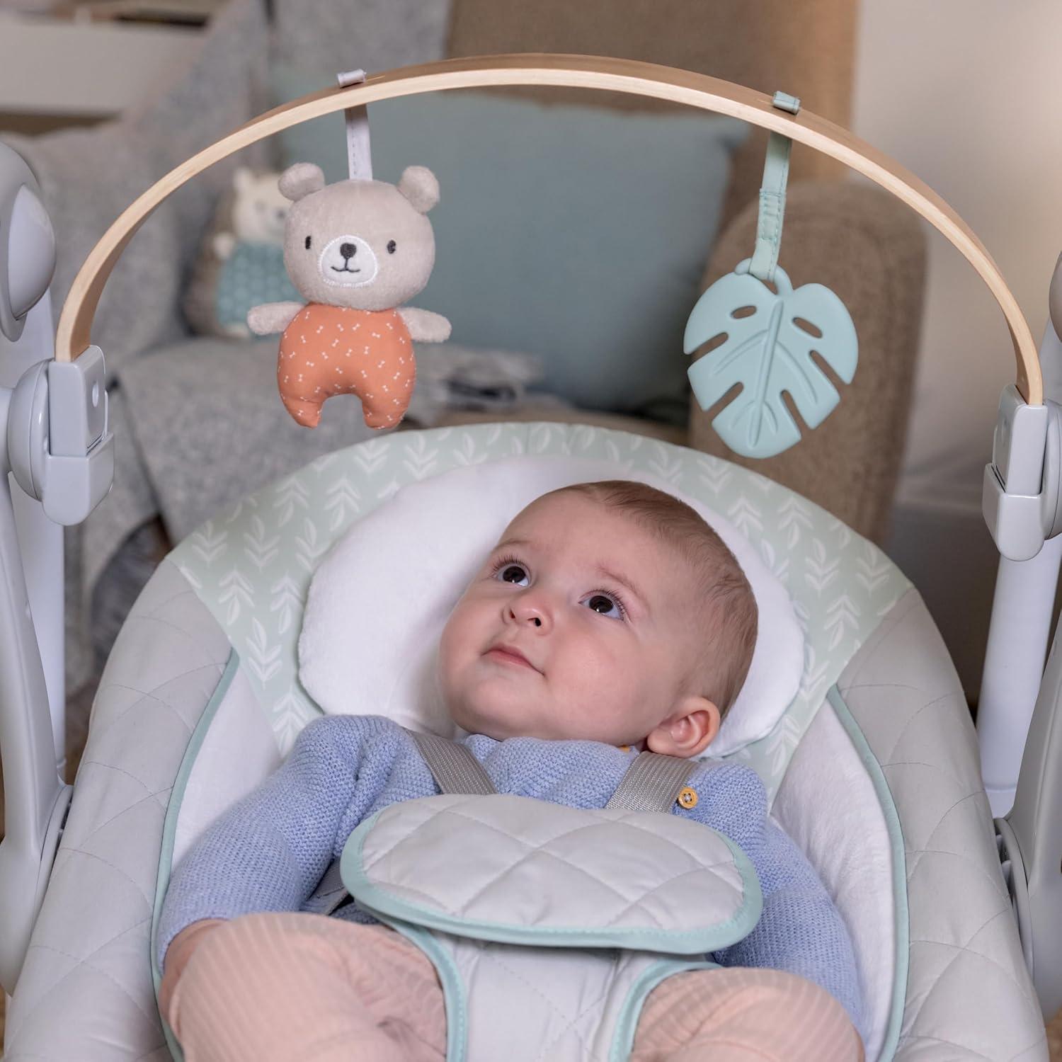 imageIngenuity ConvertMe 2in1 Compact Portable Automatic Baby Swing ampamp Infant Seat BatterySaving Vibrations Nature Sounds 09 Months 620 lbs WimberlyCozy Spot