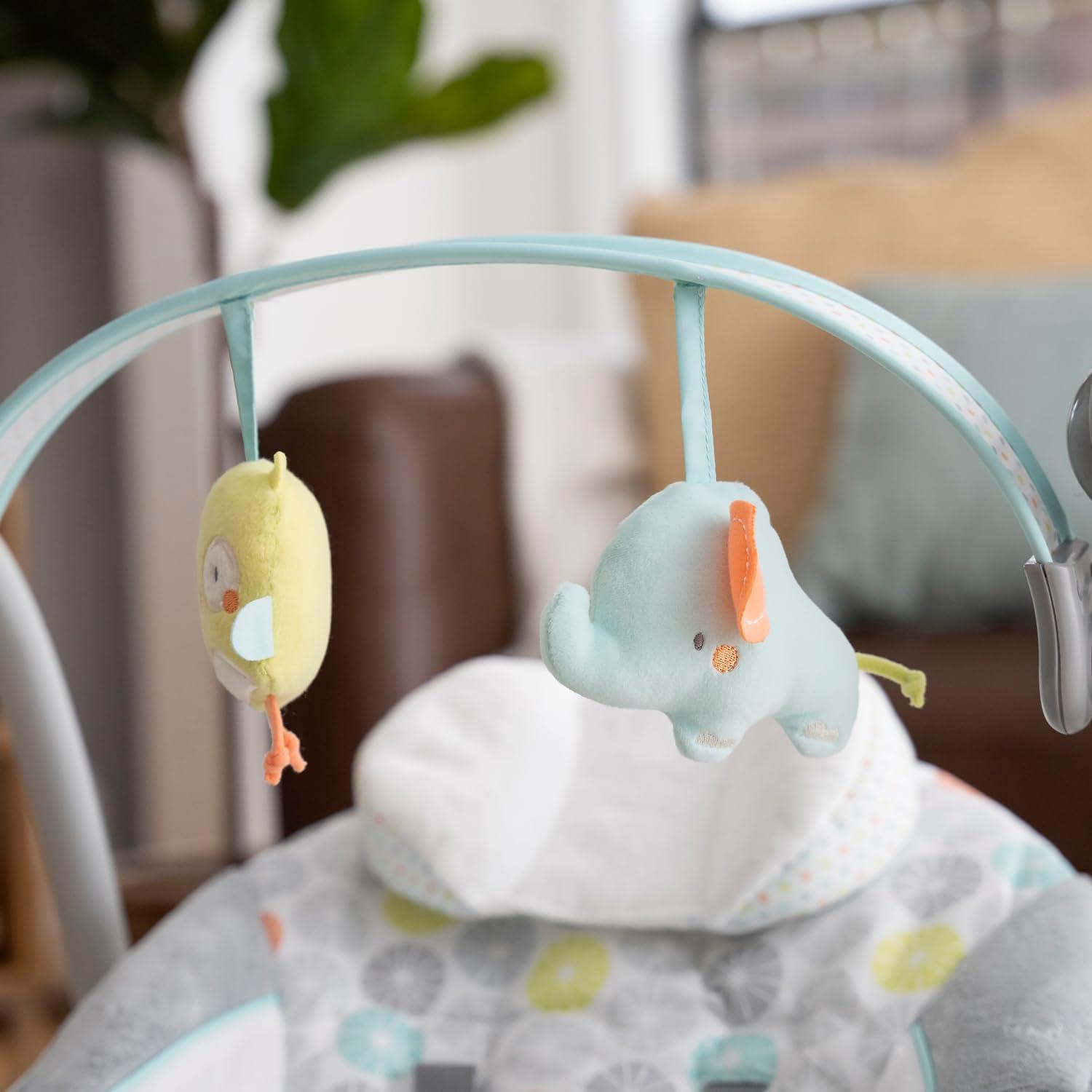 imageIngenuity ConvertMe 2in1 Compact Portable Automatic Baby Swing ampamp Infant Seat BatterySaving Vibrations Nature Sounds 09 Months 620 lbs WimberlyHugs and Hoots