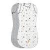 imageSwaddleMe Arms Free Convertible Pod  Size Large 46 Months 2Pack Lucky Star Zipup Baby Swaddle Helps Transition to Arms Out Sleep for Safe Rolling and SelfSoothingLucky Star