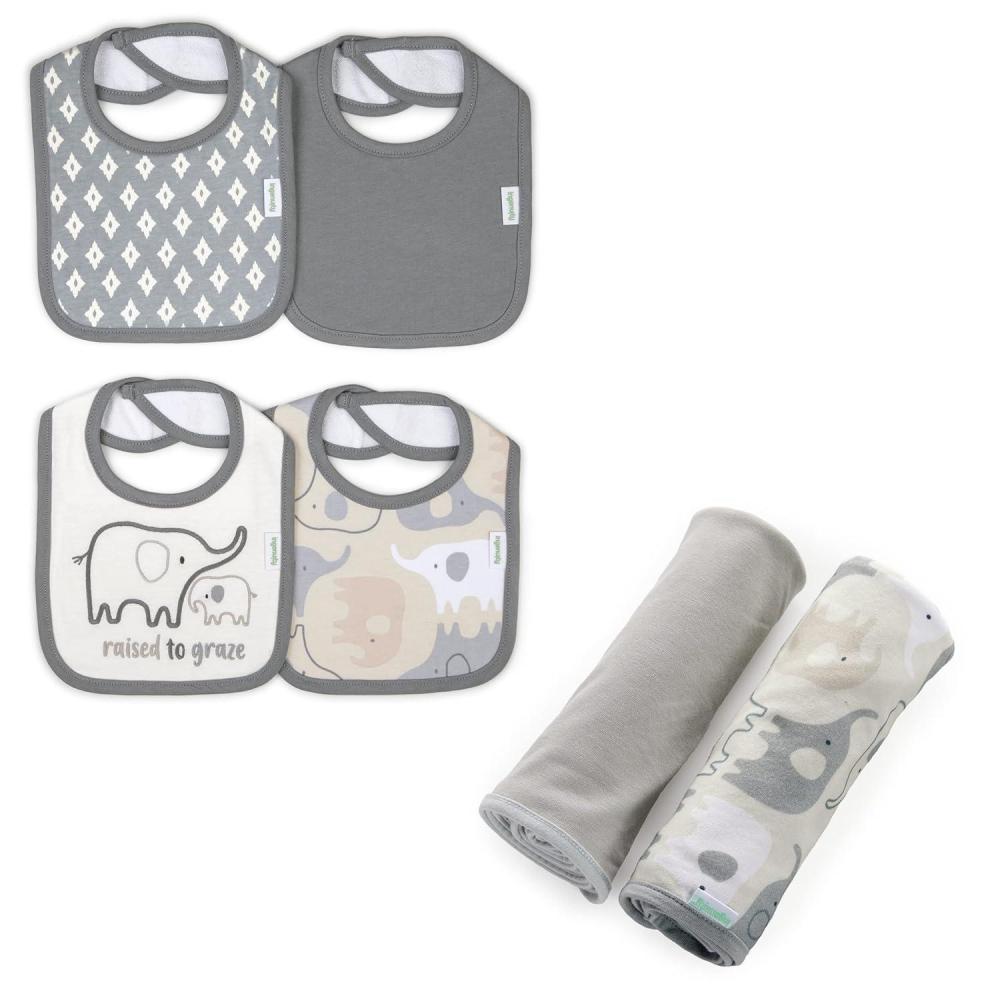 imageIngenuity Easy Eater 4Pack Baby Bib Set  Grazer ampamp Comfy Bundle 2Pack MultiUse Swaddle Blanket Set  GrazerGrazer Bib  Swaddle Giftset 6pcs