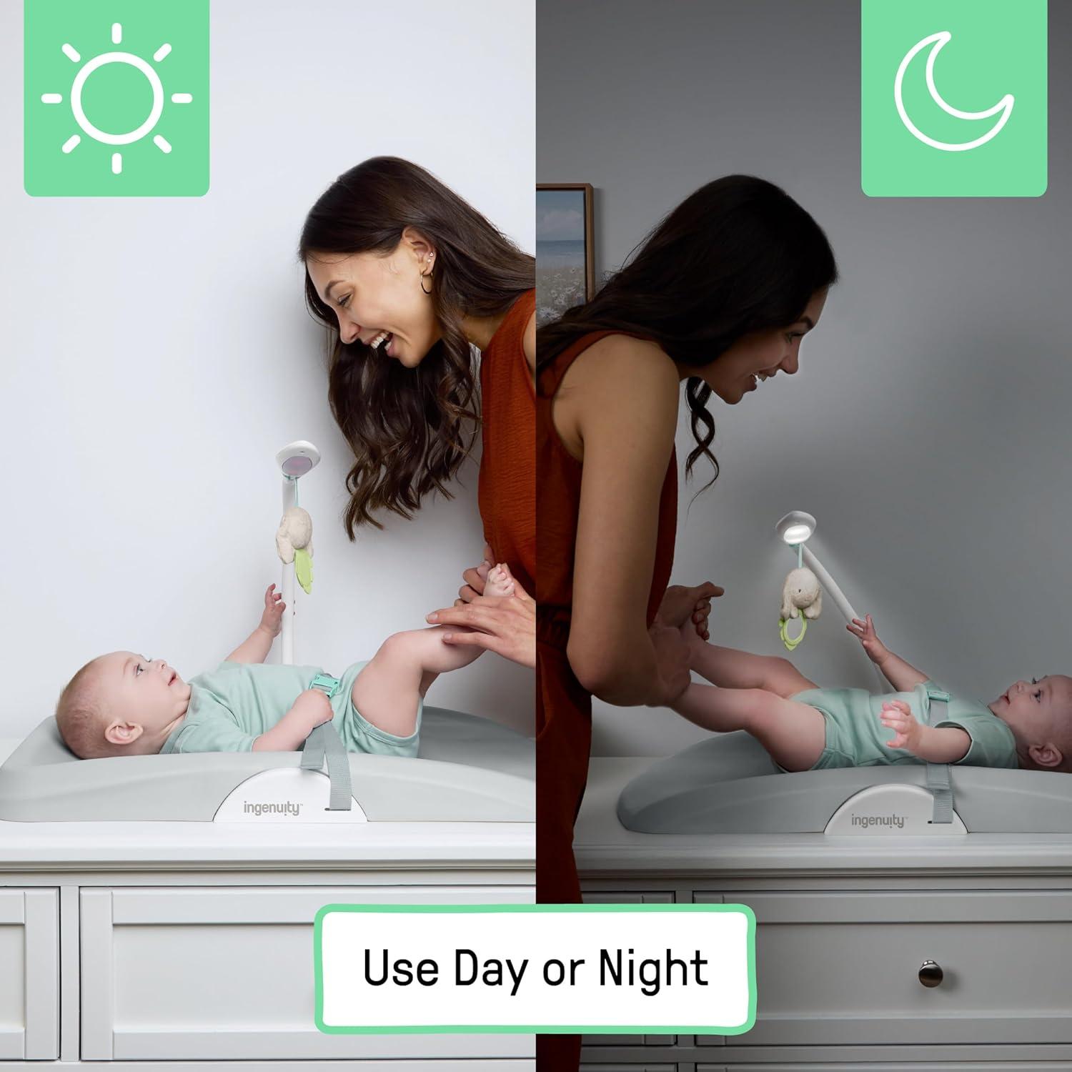 imageIngenuity Day ampamp Night Sylvi Baby Changing Pad Includes Nightlight with Red Light Option to Promote Better Sleep Easy to Wipe Clean Ages 0M