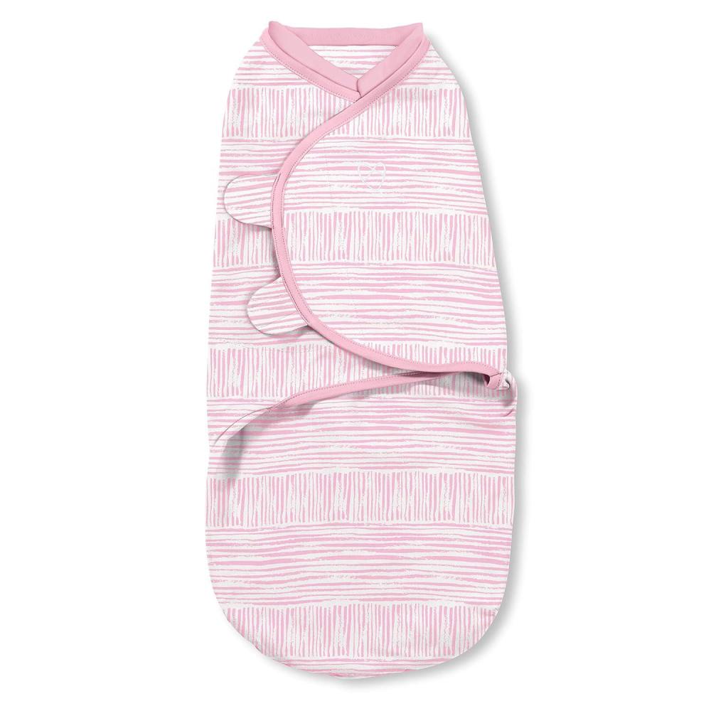 imageSwaddleMe Luxe Whisper Quiet Swaddle  Size SmallMedium 03 Months 2Pack Building Blocks ExtraSoft Newborn Swaddle Wrap With Silent Fabric Closure and Bottom Zipper for Diaper ChangesSugar Stripes