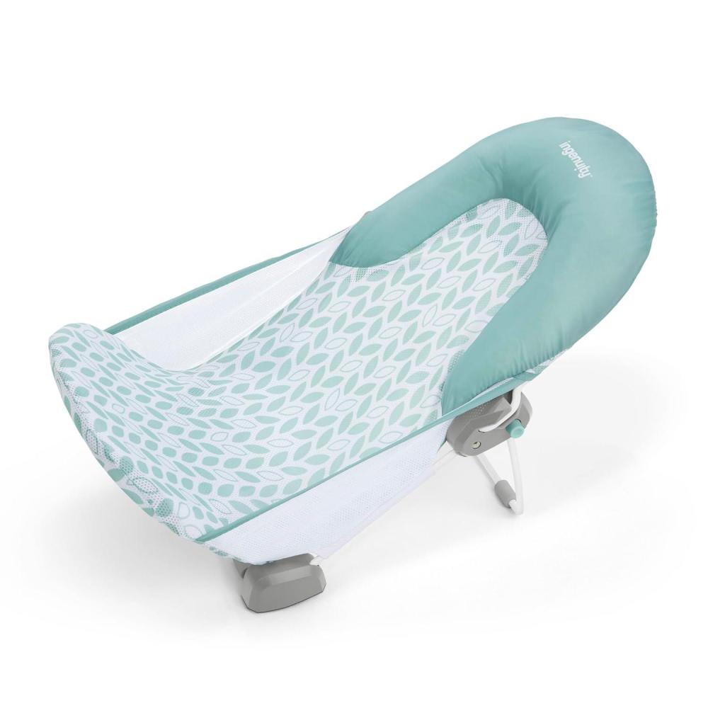 imageIngenuity Foldaway 2Position Bather 2Position Adjustable Support Baby Bath seat for Sink or Bathtub Ages 06 Months up to 20 pounds PinkGreen