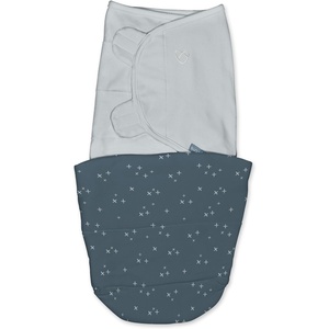 SwaddleMe by Ingenuity All Season Baby Swaddle, 2 Quick Flip Layers to Change from 1.0 to 2.5 TOG, Size 0-3 Months, 7-14 Pounds – Stardust