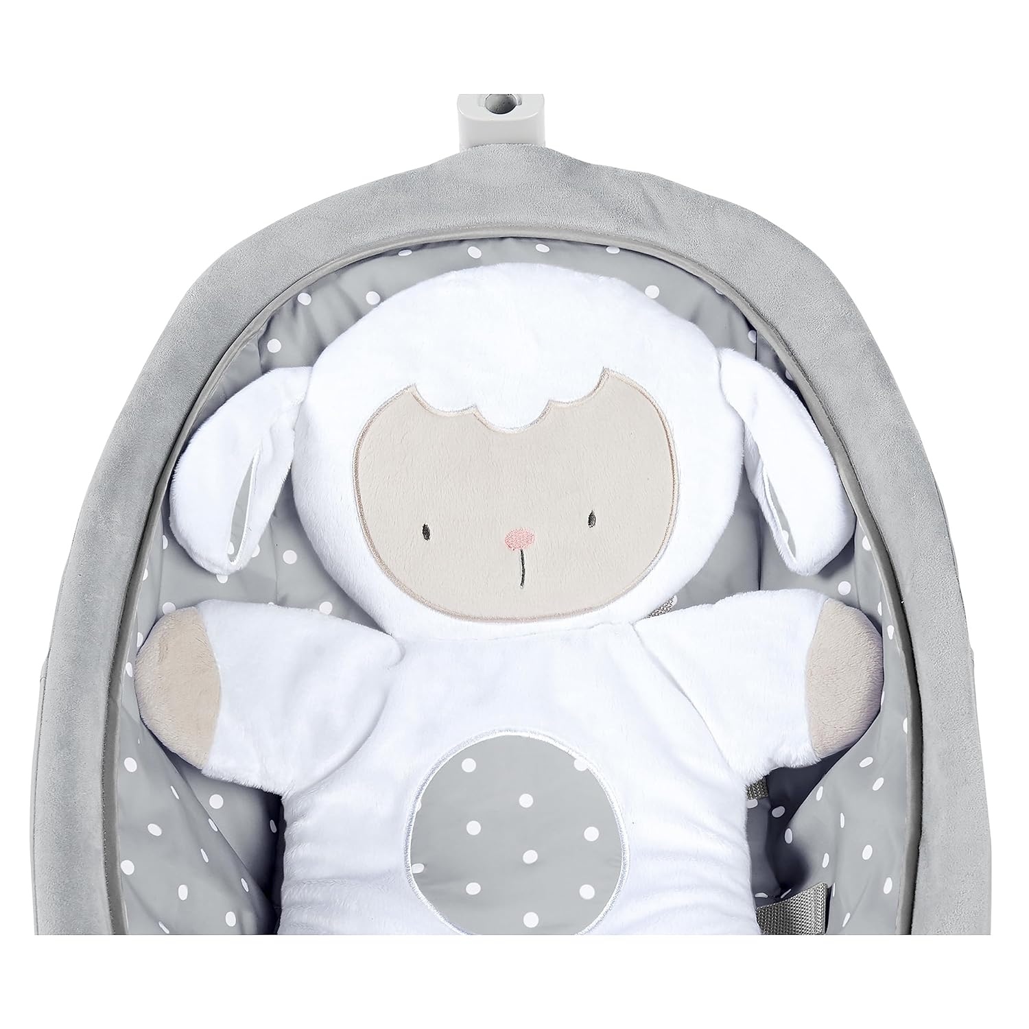 image:imageIngenuity Boutique Collection Plush Modern Baby Rocker amp Stationary Seat with Vibrations Easy Fold 030 Months Up to 40 lbs Bella TeddyCuddle Lamb