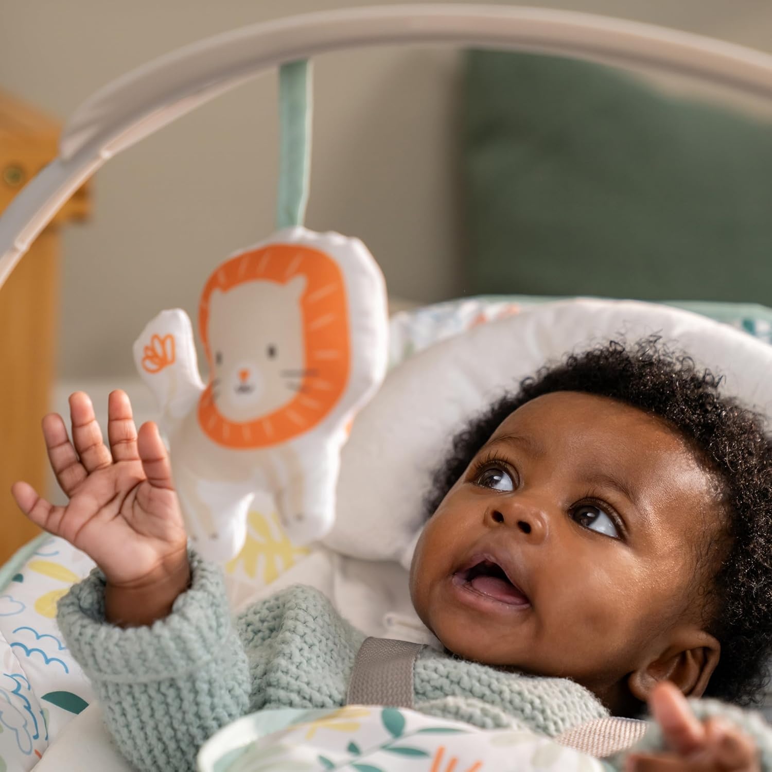 image:imageIngenuity Keep Cozy 3in1 Grow with Me Vibrating Baby Bouncer Seat amp Infant to Toddler Rocker Vibrations amp Toy Bar 030 Months Up to 40 lbs GreenMadi