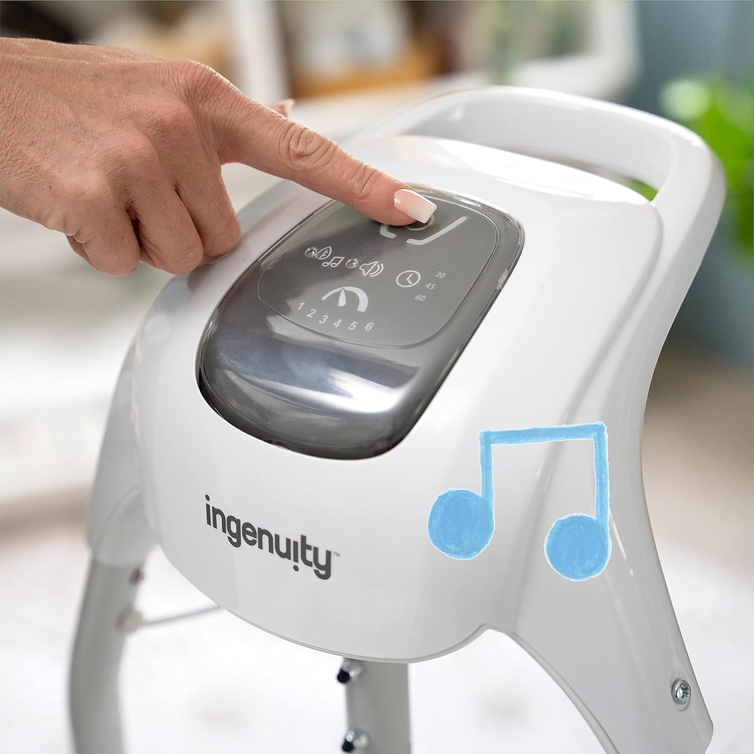 image:imageIngenuity SimpleComfort Compact Baby Swing Rotating Seat Swings in 3 Directions 6 Speeds 8 Melodies amp 3 Nature Sounds Ages 09 Months Up to 20 Pounds PinkRaylan