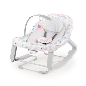 Ingenuity Keep Cozy 3-in-1 Grow with Me Vibrating Baby Bouncer, Seat & Infant to Toddler Rocker, Vibrations & Toy Bar, 0-30 Months Up to 40 lbs (Green)(Pink Burst)