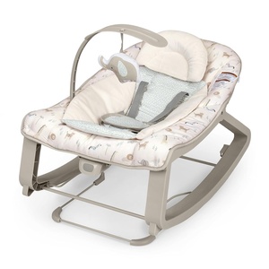 Ingenuity Keep Cozy 3-in-1 Grow with Me Vibrating Baby Bouncer, Seat & Infant to Toddler Rocker, Vibrations & Toy Bar, 0-30 Months Up to 40 lbs (Green)(Safi)