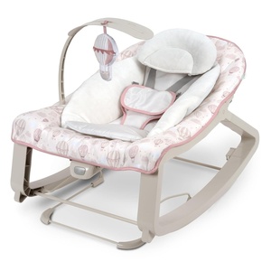 Ingenuity Keep Cozy 3-in-1 Grow with Me Vibrating Baby Bouncer, Seat & Infant to Toddler Rocker, Vibrations & Toy Bar, 0-30 Months Up to 40 lbs (Green)(Skye)