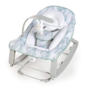 Ingenuity Keep Cozy 3-in-1 Grow with Me Vibrating Baby Bouncer, Seat & Infant to Toddler Rocker, Vibrations & Toy Bar, 0-30 Months Up to 40 lbs (Green)(Spruce)
