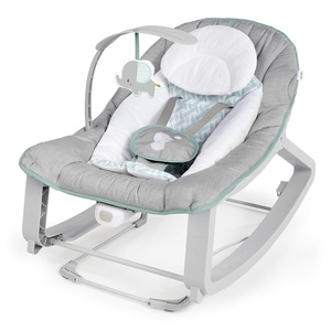 Ingenuity Keep Cozy 3-in-1 Grow with Me Vibrating Baby Bouncer, Seat & Infant to Toddler Rocker, Vibrations & Toy Bar, 0-30 Months Up to 40 lbs (Green)(Weaver)