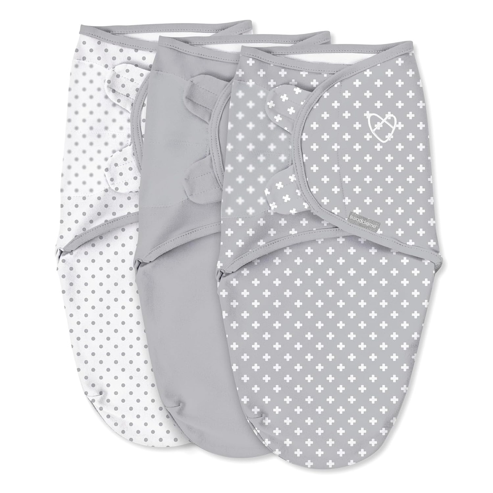 image:imageSwaddleMe by Ingenuity Comfort Pack Baby Swaddle Set Size 03 Months 514 Pounds SwaddleMe Pod Original Swaddle Night Sack 3pk Koala TreesCriss Cross 3pack