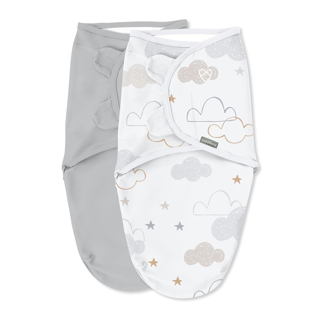 image:imageSwaddleMe by Ingenuity Comfort Pack Baby Swaddle Set Size 03 Months 514 Pounds SwaddleMe Pod Original Swaddle Night Sack 3pk  Koala TreesSpace  Clouds 2pack