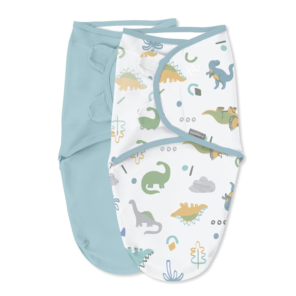 image:imageSwaddleMe by Ingenuity Comfort Pack Baby Swaddle Set Size 03 Months 514 Pounds SwaddleMe Pod Original Swaddle Night Sack 3pk  Koala TreesTropical Dino 2pack