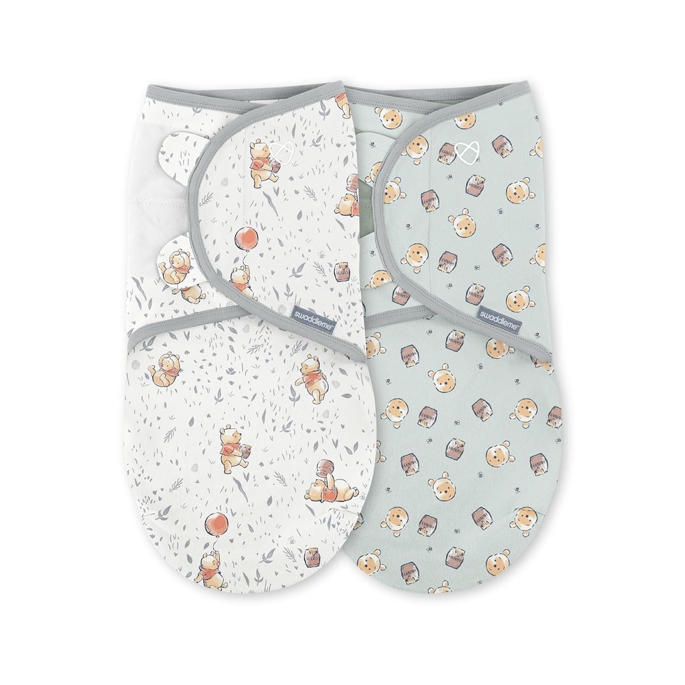image:imageSwaddleMe by Ingenuity Comfort Pack Baby Swaddle Set Size 03 Months 514 Pounds SwaddleMe Pod Original Swaddle Night Sack 3pk  Koala TreesWinnie the Pooh 2pack
