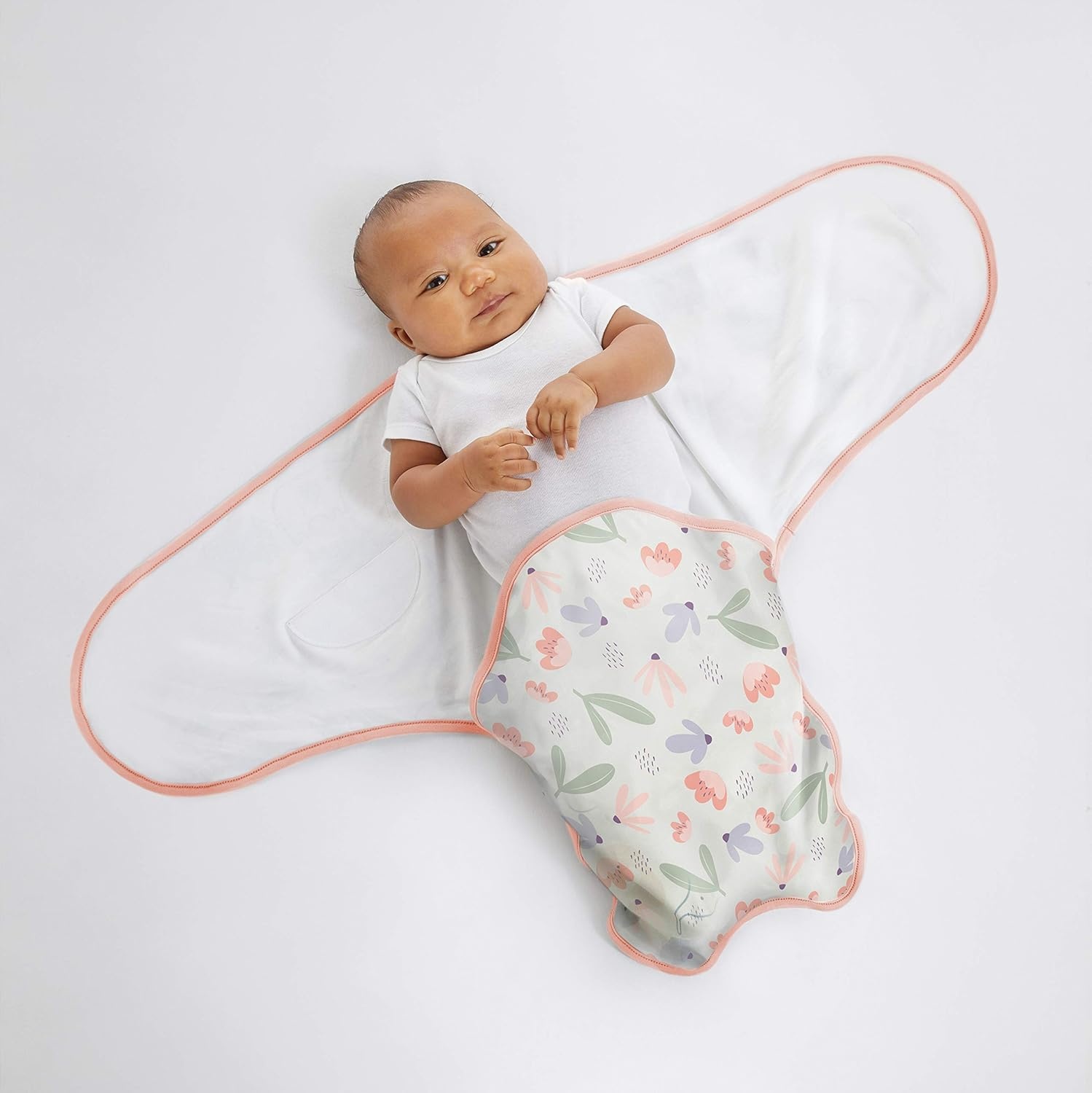 image:imageIngenuity Farewell Fuss Adjustable EasyWrap Baby Swaddle 2 Pack Posy amp Comfy Bundle 2Pack MultiUse Swaddle Blanket Set PosyPosy Swaddle Blanket Giftset 4pcs