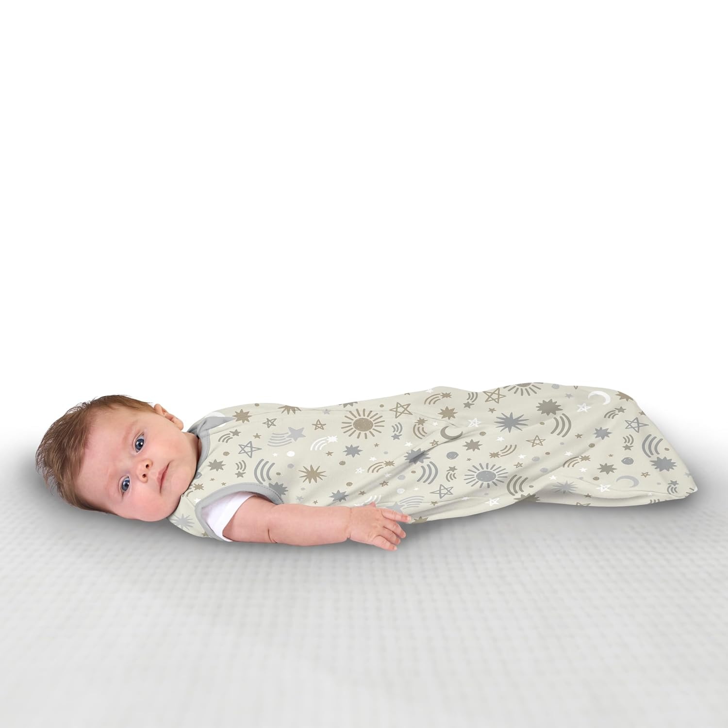 image:imageSwaddleMe by Ingenuity Baby Night Sack Sleeper Size 03 Months 714 Pounds 10 TOG 2Way Zipper 100 Cotton Baby Wearable Blanket Celestial Dance