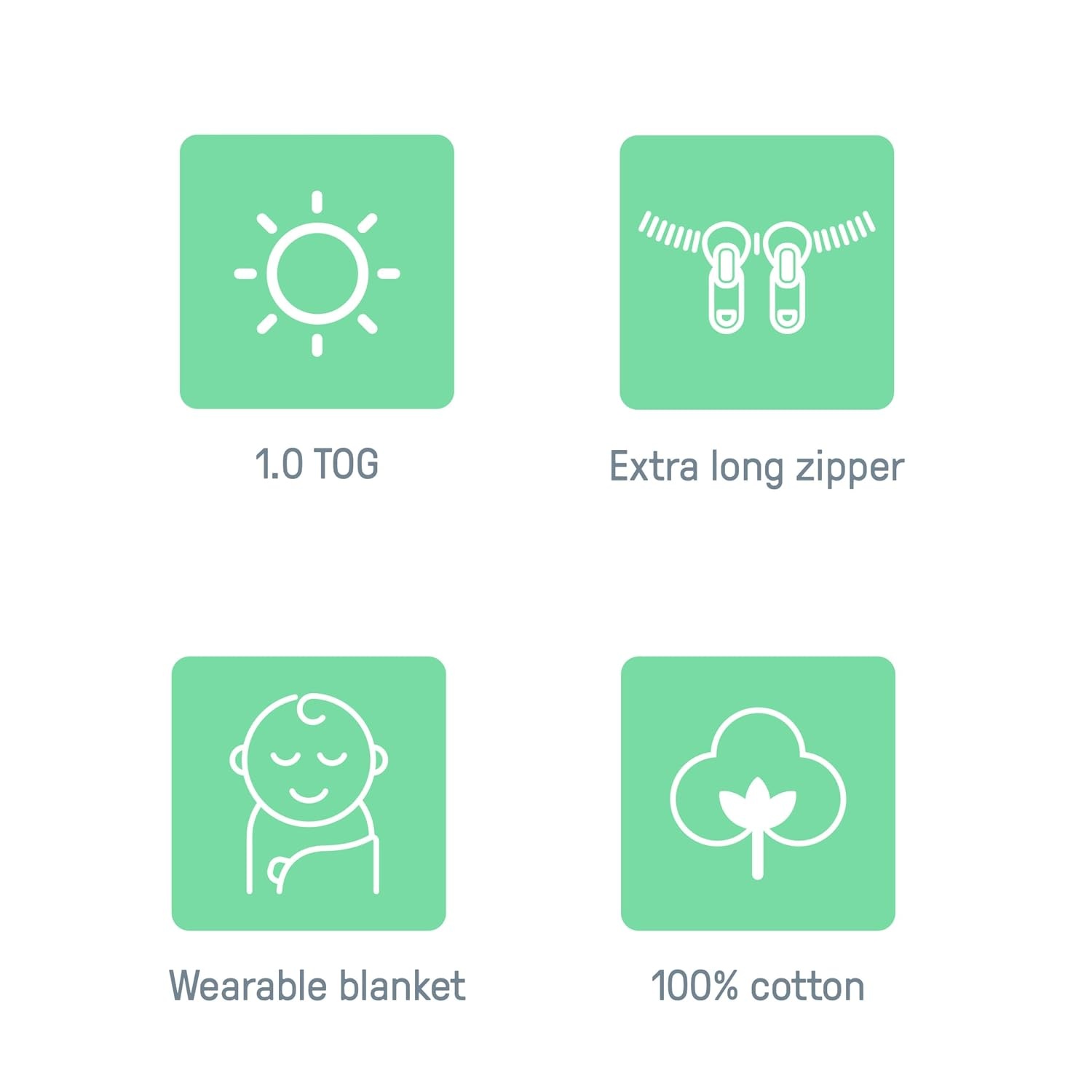 image:imageSwaddleMe by Ingenuity Baby Night Sack Sleeper Size 03 Months 714 Pounds 10 TOG 2Way Zipper 100 Cotton Baby Wearable Blanket Celestial Dance