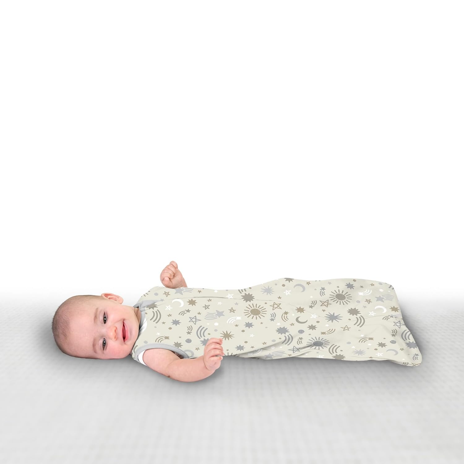 image:imageSwaddleMe by Ingenuity Baby Night Sack Sleeper Size 03 Months 714 Pounds 10 TOG 2Way Zipper 100 Cotton Baby Wearable Blanket Celestial Dance
