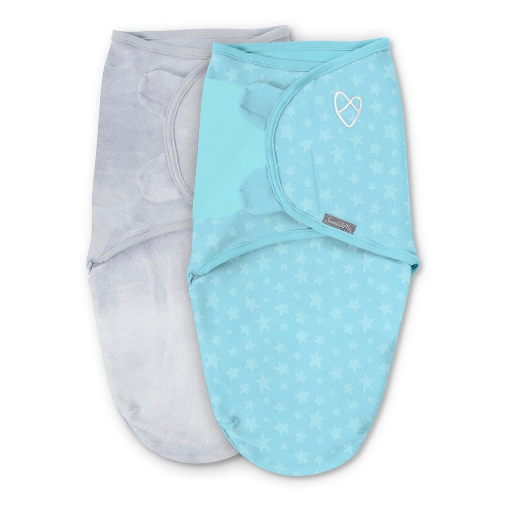 image:imageSwaddleMe by Ingenuity Original Swaddle Size SmallMedium For Ages 03 Months 714 Pounds Up to 26 Inches Long 3Pack Baby Swaddle Blanket WrapBlue Stars