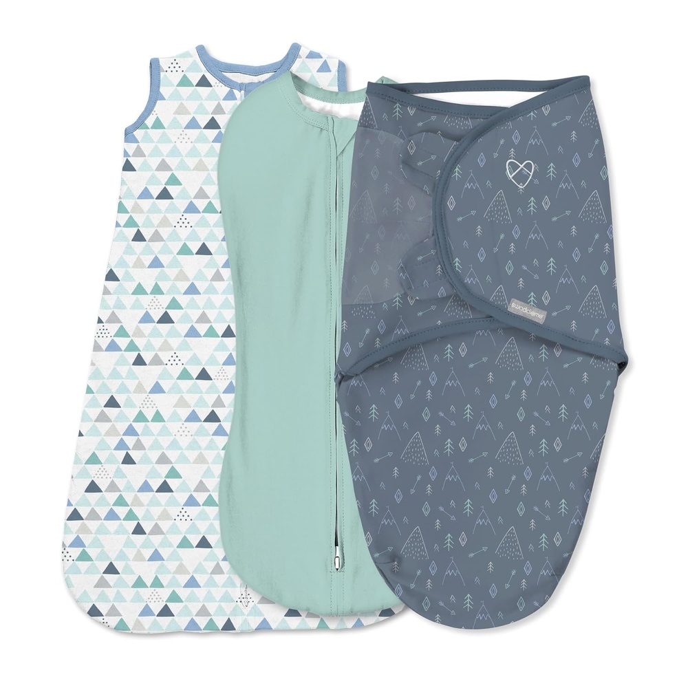 image:imageSwaddleMe by Ingenuity Original Swaddle Size SmallMedium For Ages 03 Months 714 Pounds Up to 26 Inches Long 3Pack Baby Swaddle Blanket WrapMountaineer