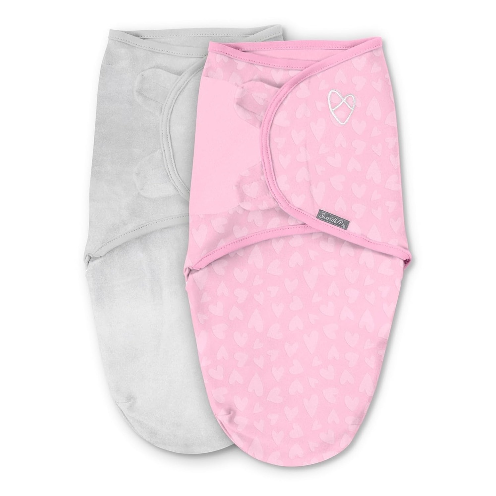 image:imageSwaddleMe by Ingenuity Original Swaddle Size SmallMedium For Ages 03 Months 714 Pounds Up to 26 Inches Long 3Pack Baby Swaddle Blanket WrapPink Hearts