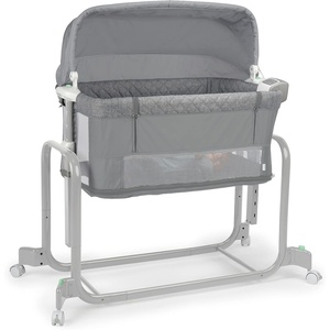 Ingenuity Right Height Adjustable Bassinet – C‑Section Friendly 4-Position Height, Breathable Mesh Sides, Soothing Sounds & Lights | Adjustable to you(Lume)