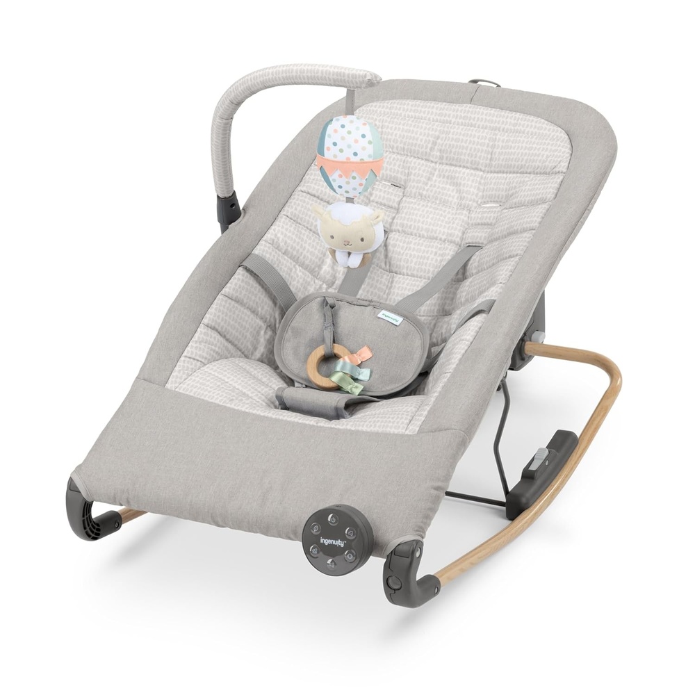 image:imageIngenuity Keep Inmotion Automatic Baby Rocker Seat with Remote Control for Vibration Music amp Volume Control Premium Materials 06M  Soulful SkiesSoulful Skies